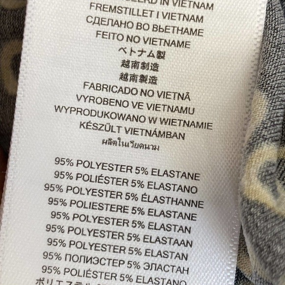 Michael Kors Cold Shoulder Black Blouse Gold Logo Hardware Strappy Blouse Size M - Picture 10 of 11